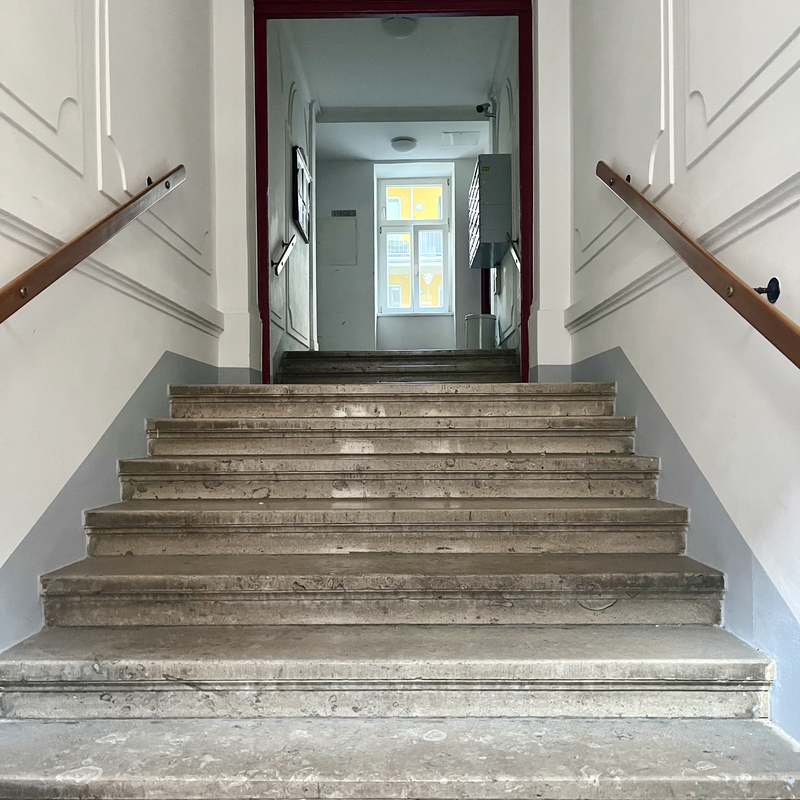 Take the stairs or the escalator