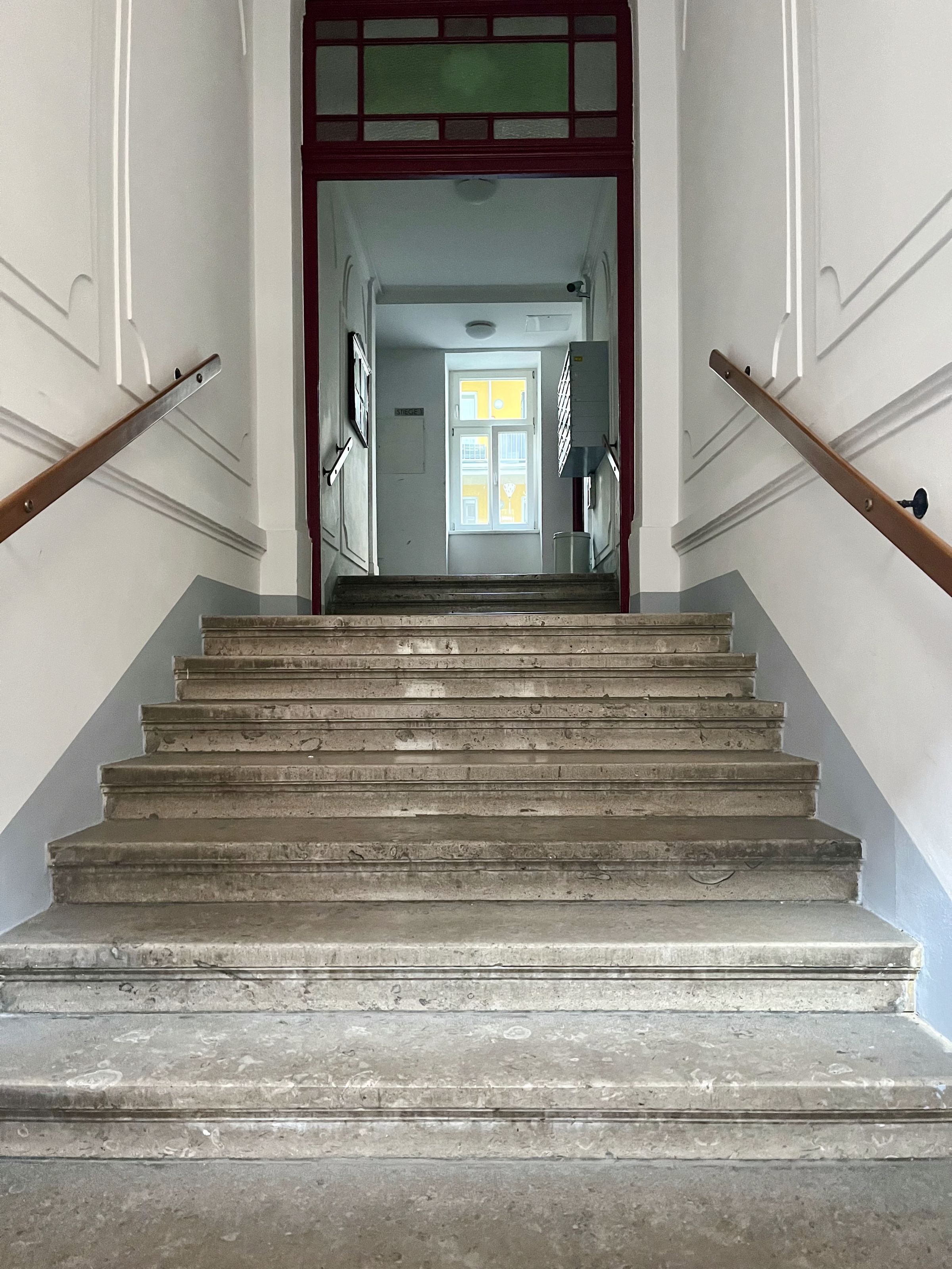 Take the stairs or the escalator
