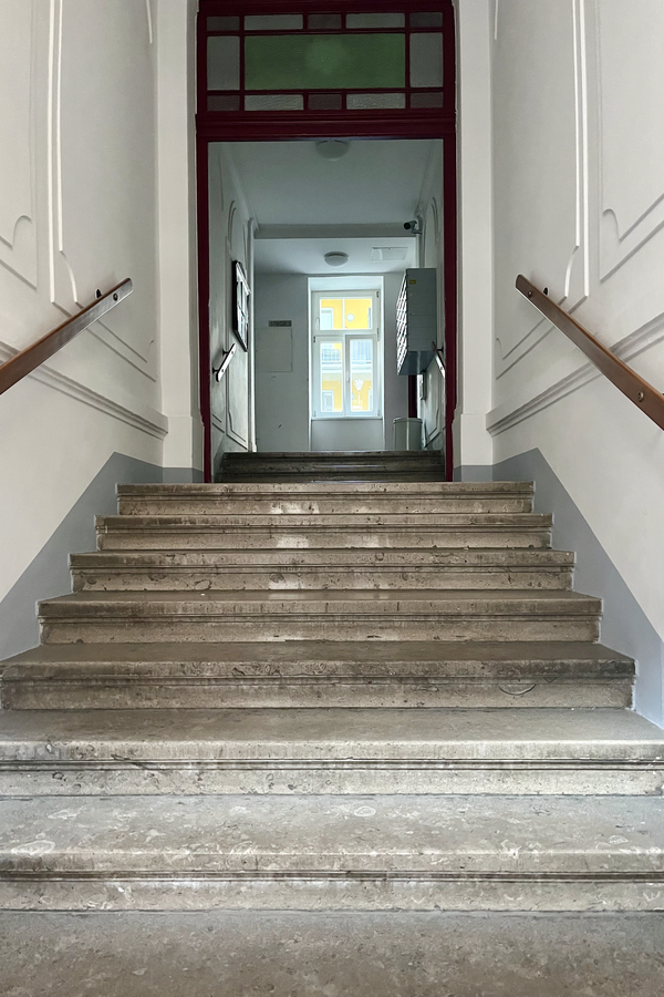 Take the stairs or the escalator