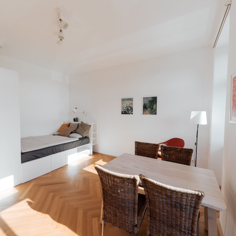 Bright living room to live and work