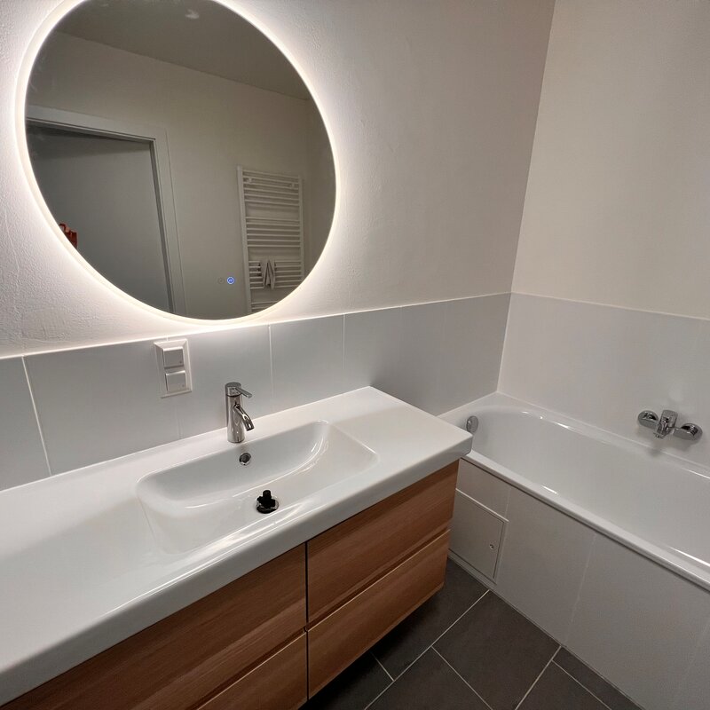 with shower and bath