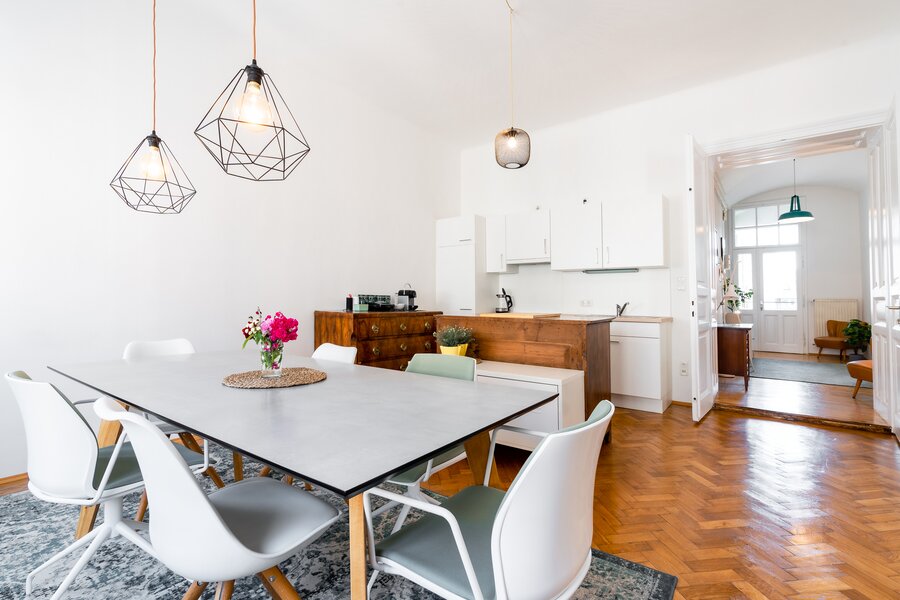 Essbereich mit Küche