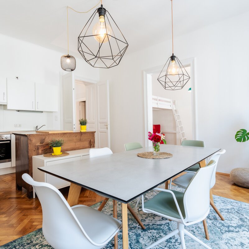 Essbereich mit Küche