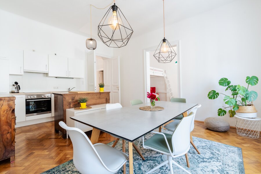 Essbereich mit Küche