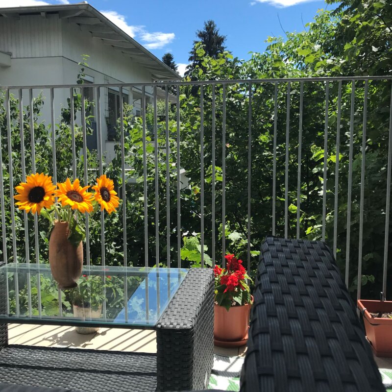 Genießen am extra großen Balkon mit Morgensonne