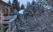 Winterlicher Ausblick vom Balkon