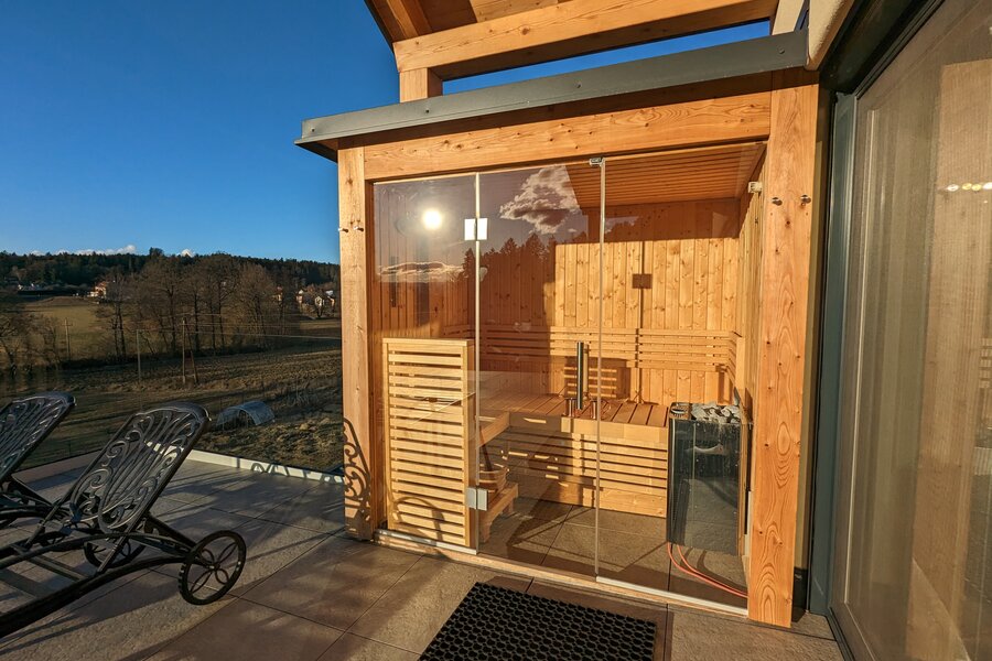 Sauna und Loungemöbel