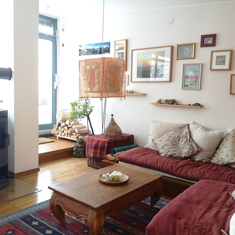 Wohnbereich mit Kaminofen