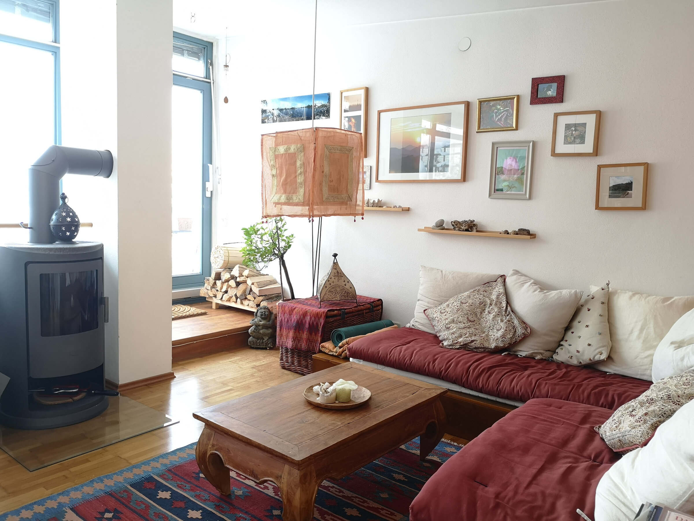 Wohnbereich mit Kaminofen