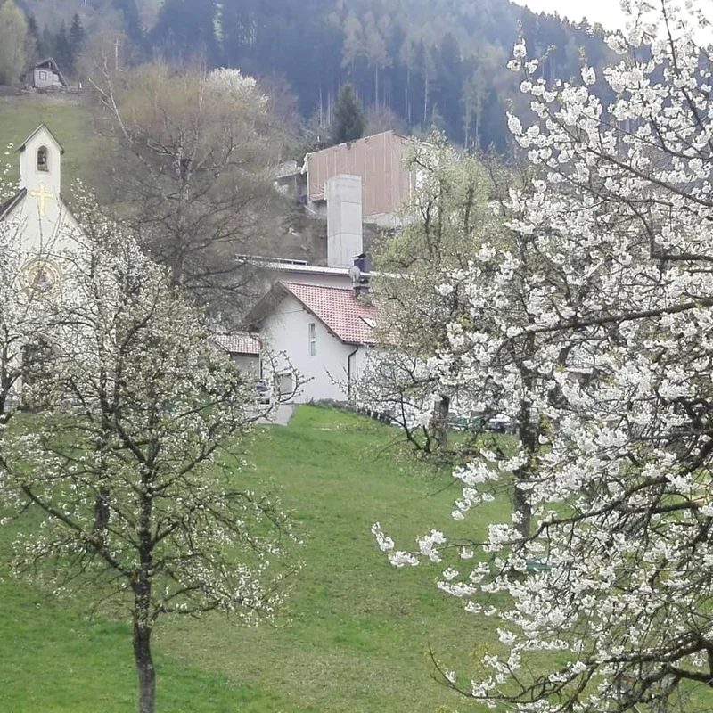 Bilick auf die Kapelle im Frühjahr