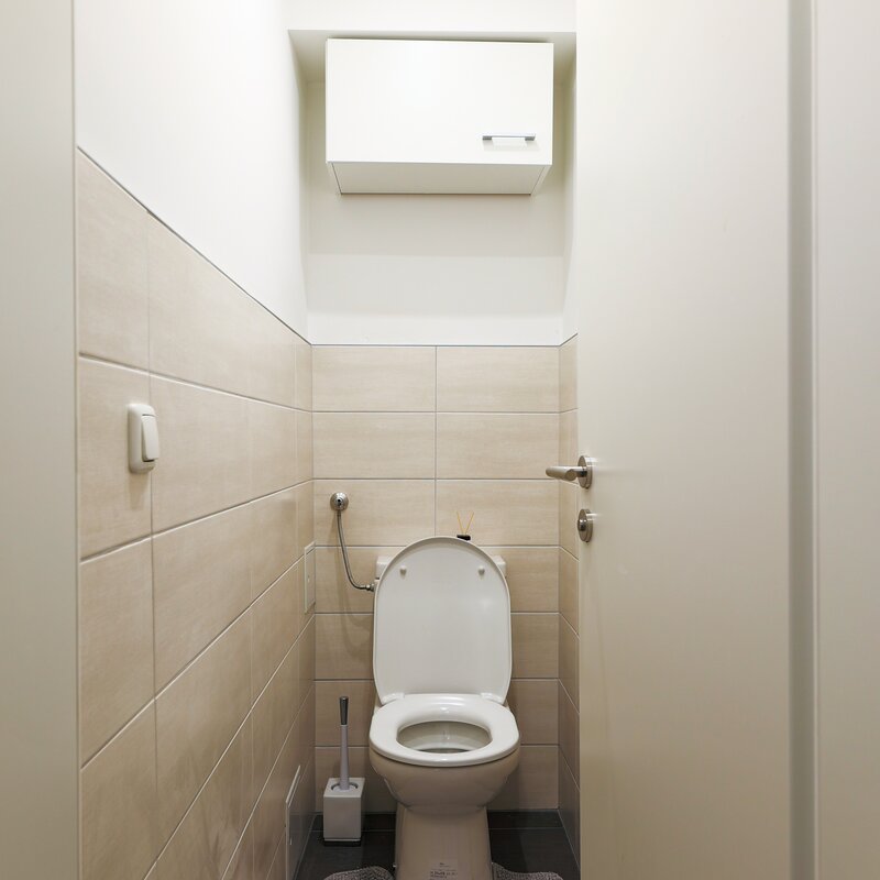 Separate and spacious WC