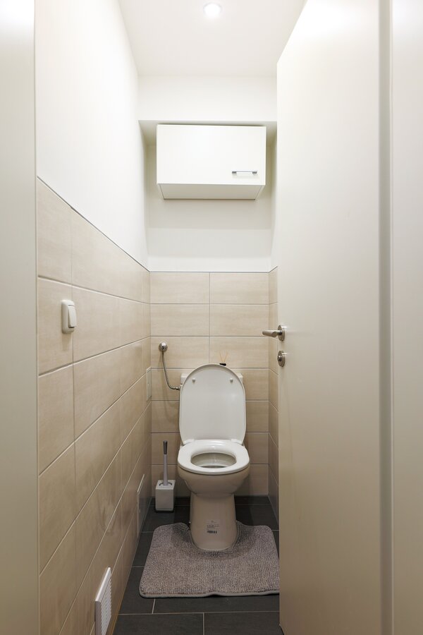 Separate and spacious WC