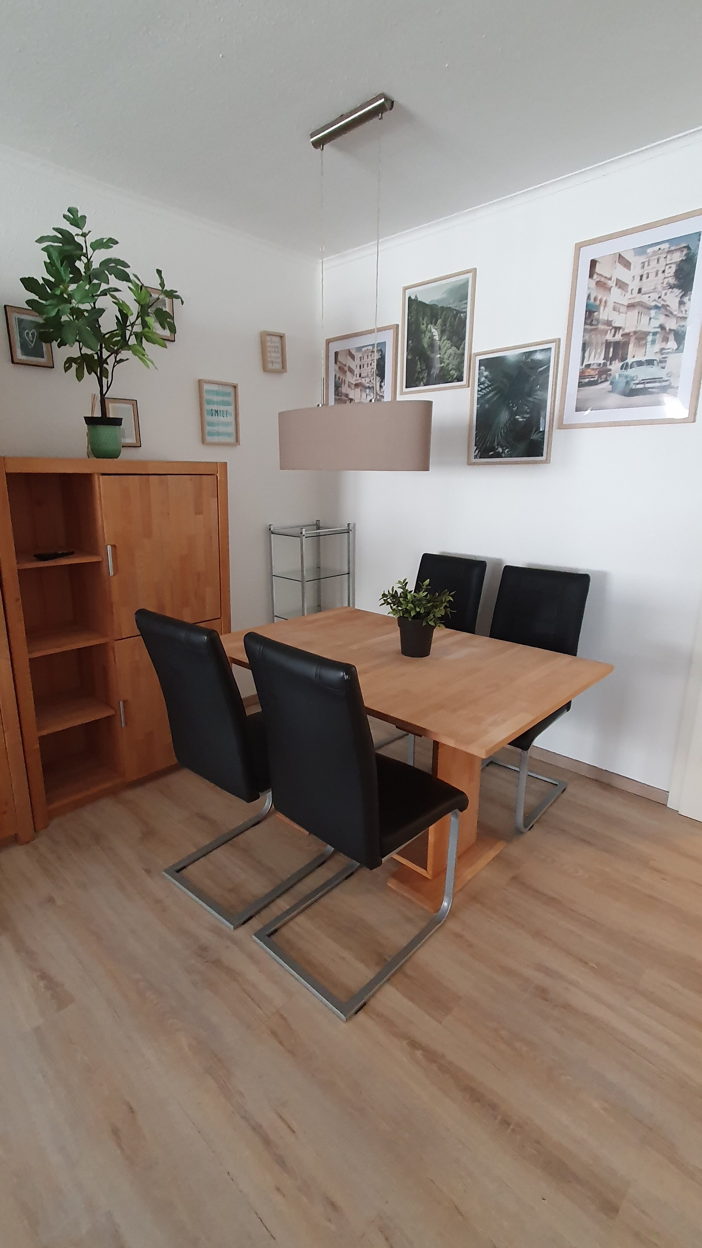 Living room with dining table