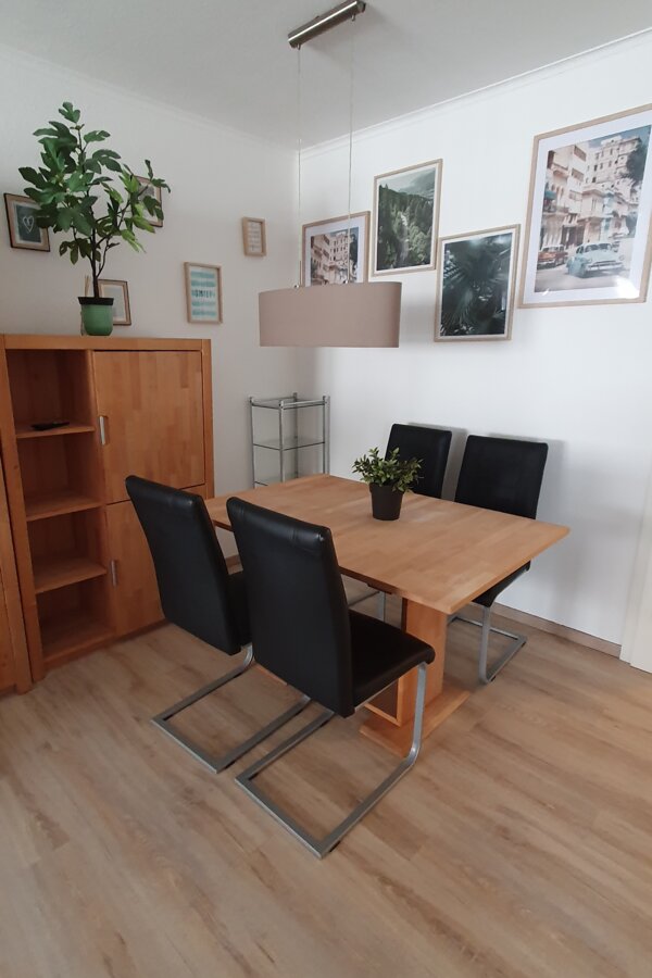 Living room with dining table