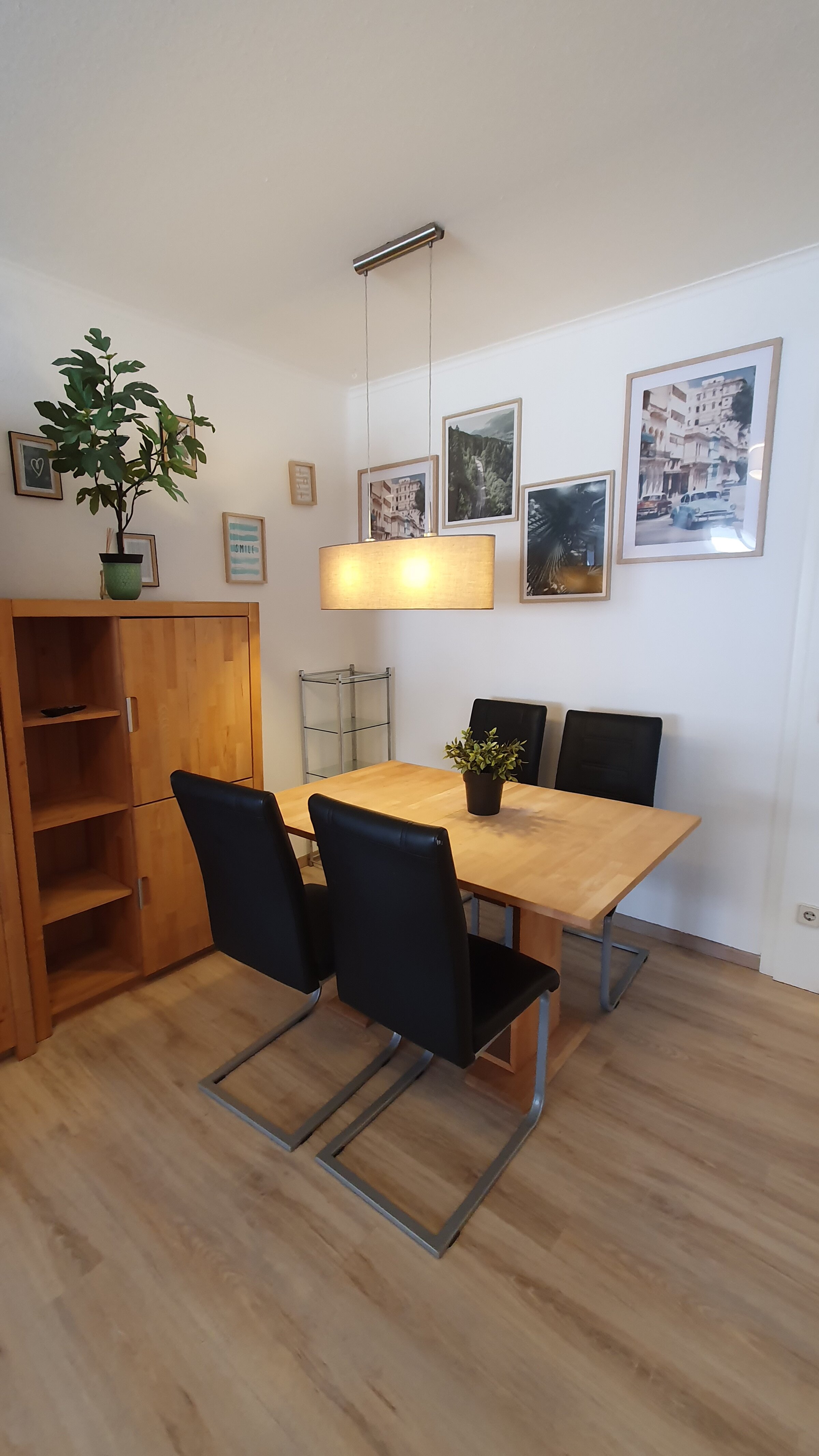 Living room with dining table