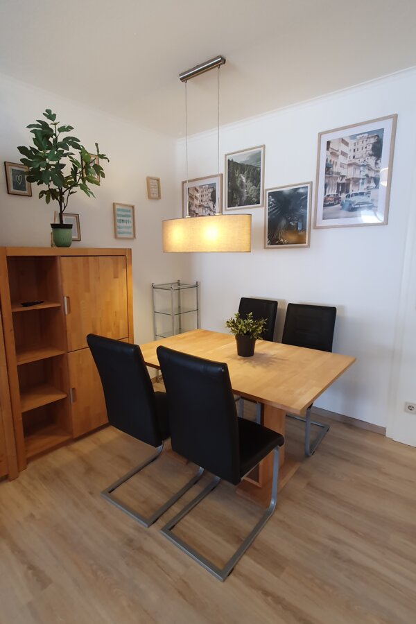 Living room with dining table