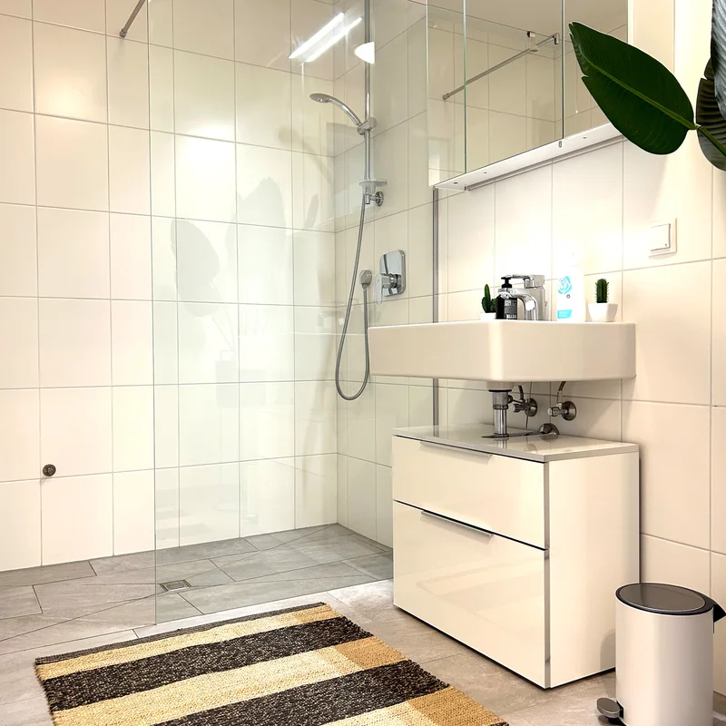 Badezimmer mit Walk-In Dusche