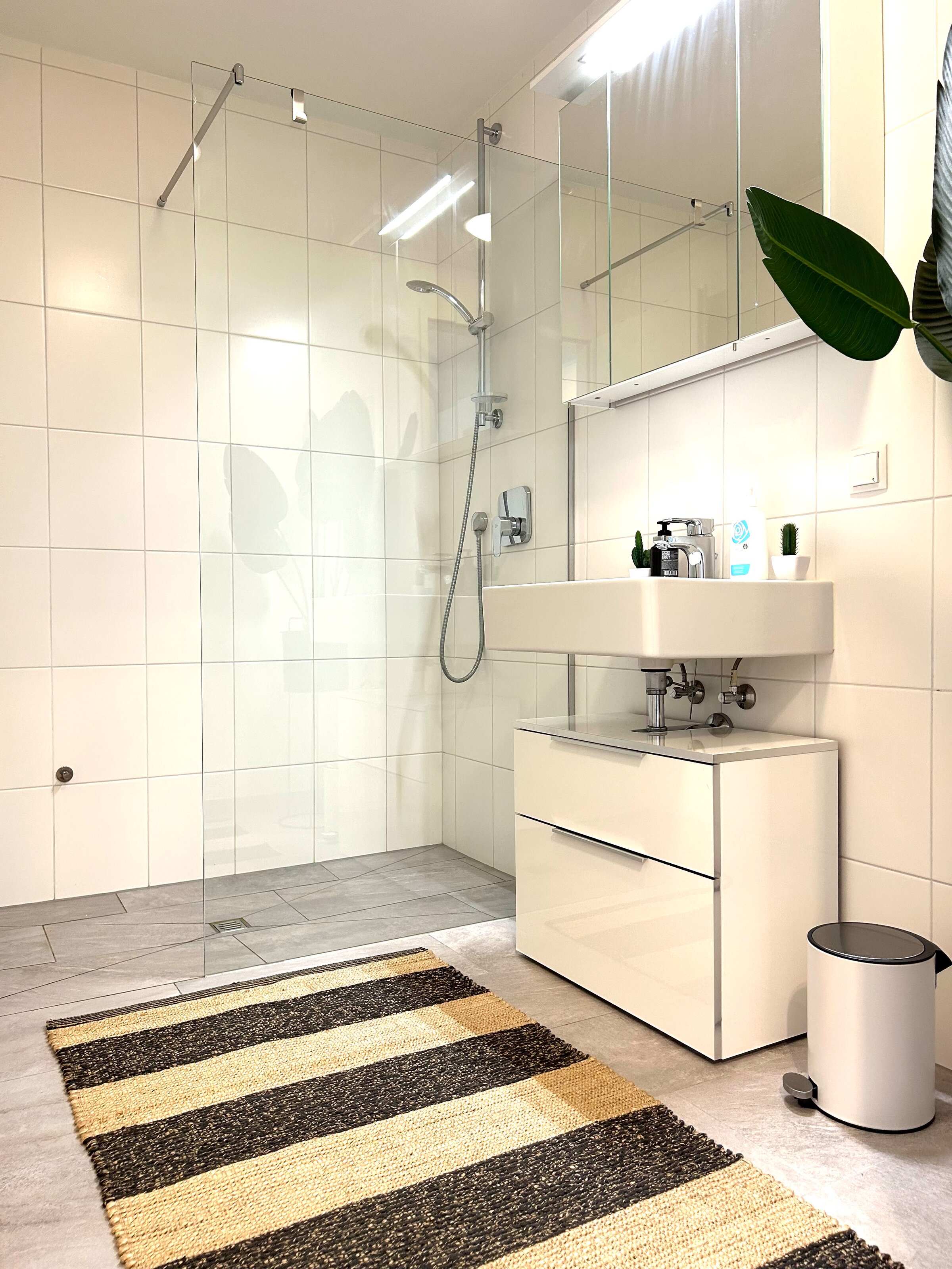 Badezimmer mit Walk-In Dusche