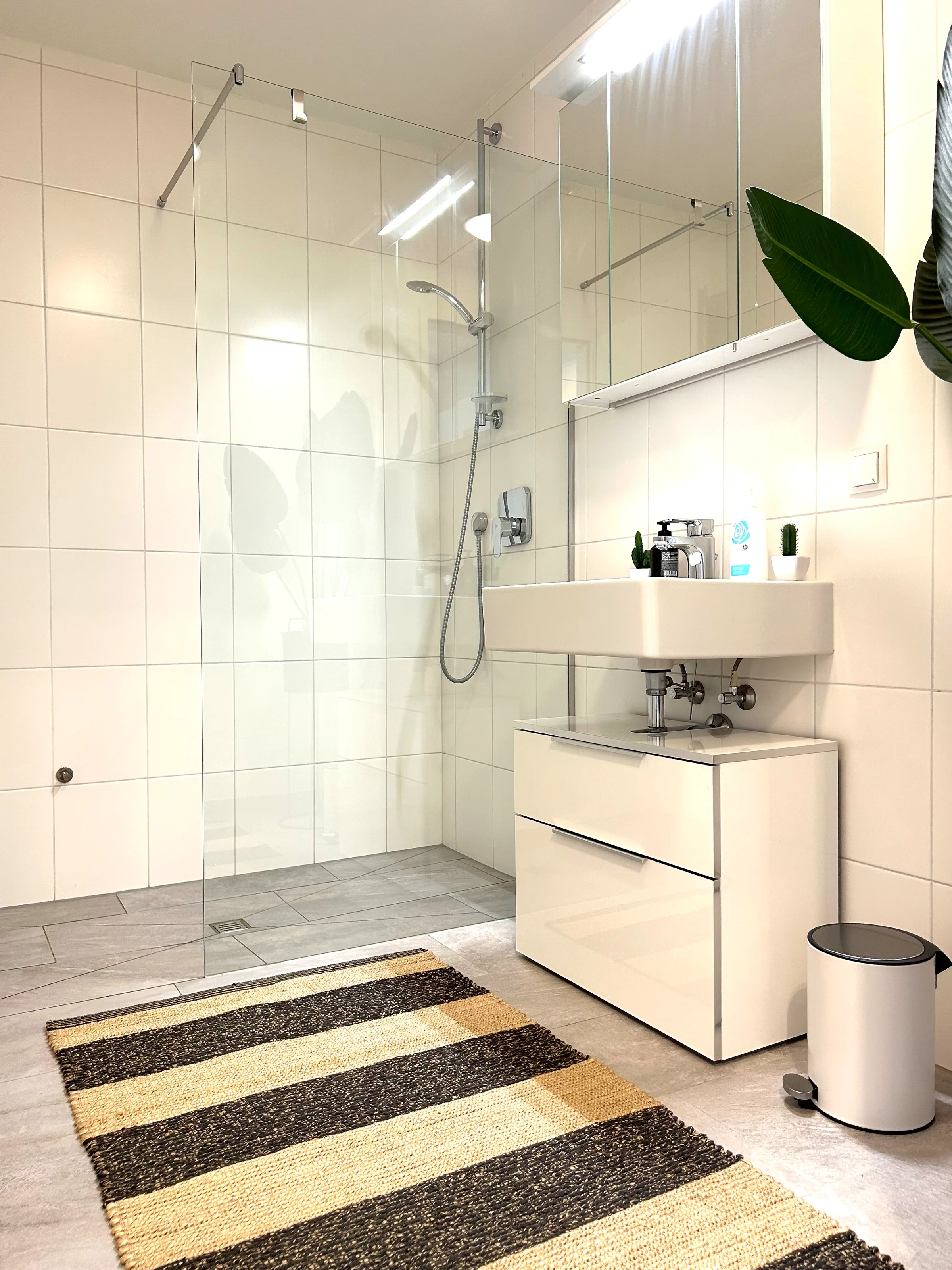 Badezimmer mit Walk-In Dusche