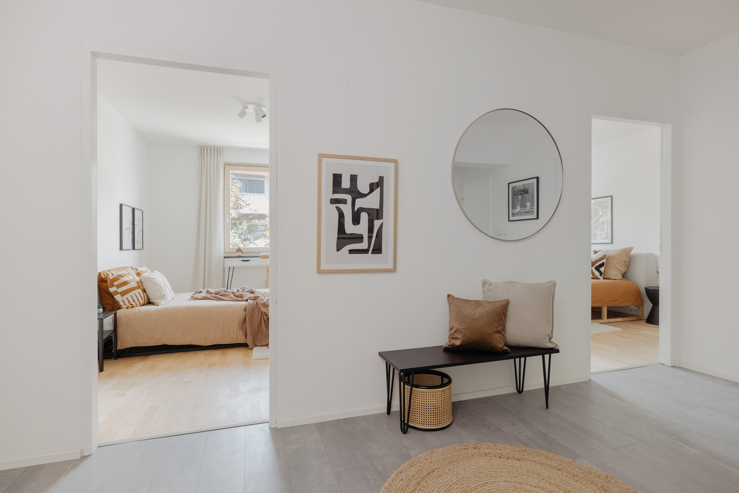 Blick vom Vorraum in die Schlafzimmer | © Firmengruppe Abenthung