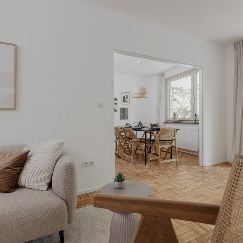 Wohnzimmer und Esszimmer | © Firmengruppe Abenthung