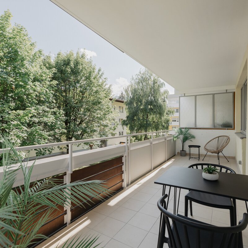Südbalkon mit Blick ins Grüne | © Firmengruppe Abenthung