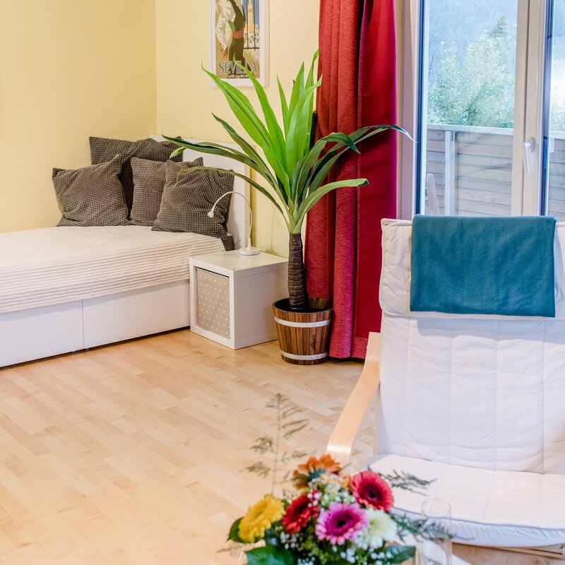 Wohnzimmer mit Zusatzbett