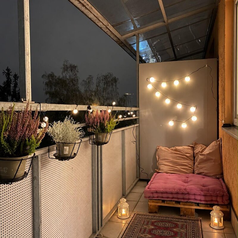 balcony in the night