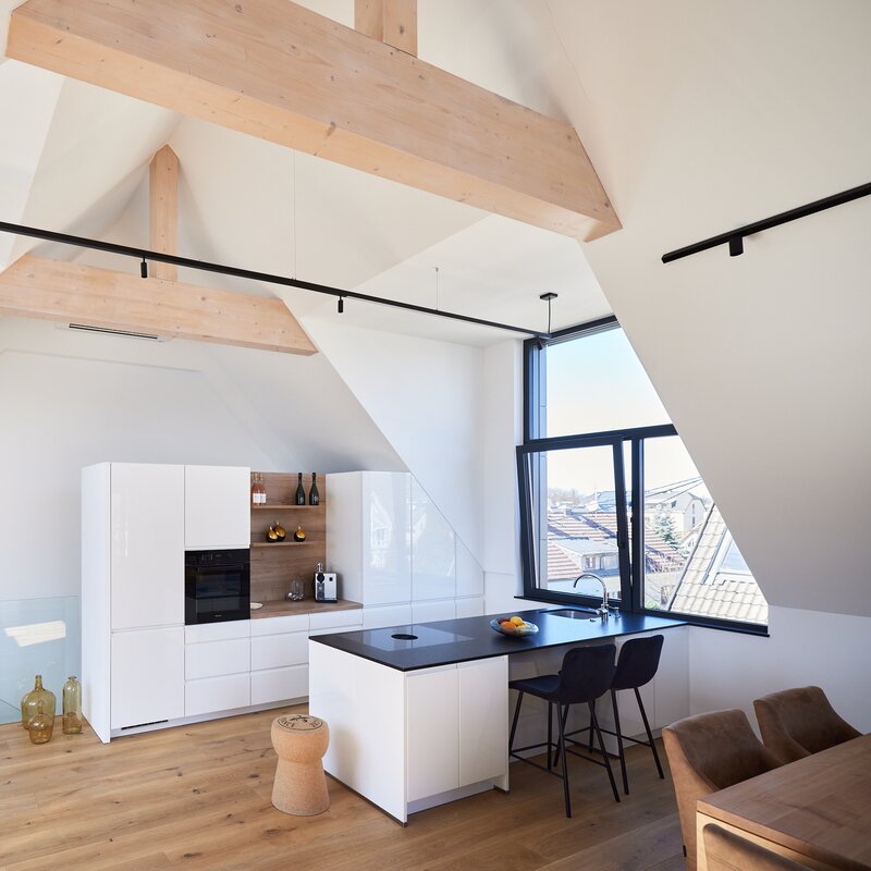 attic living / dining area 