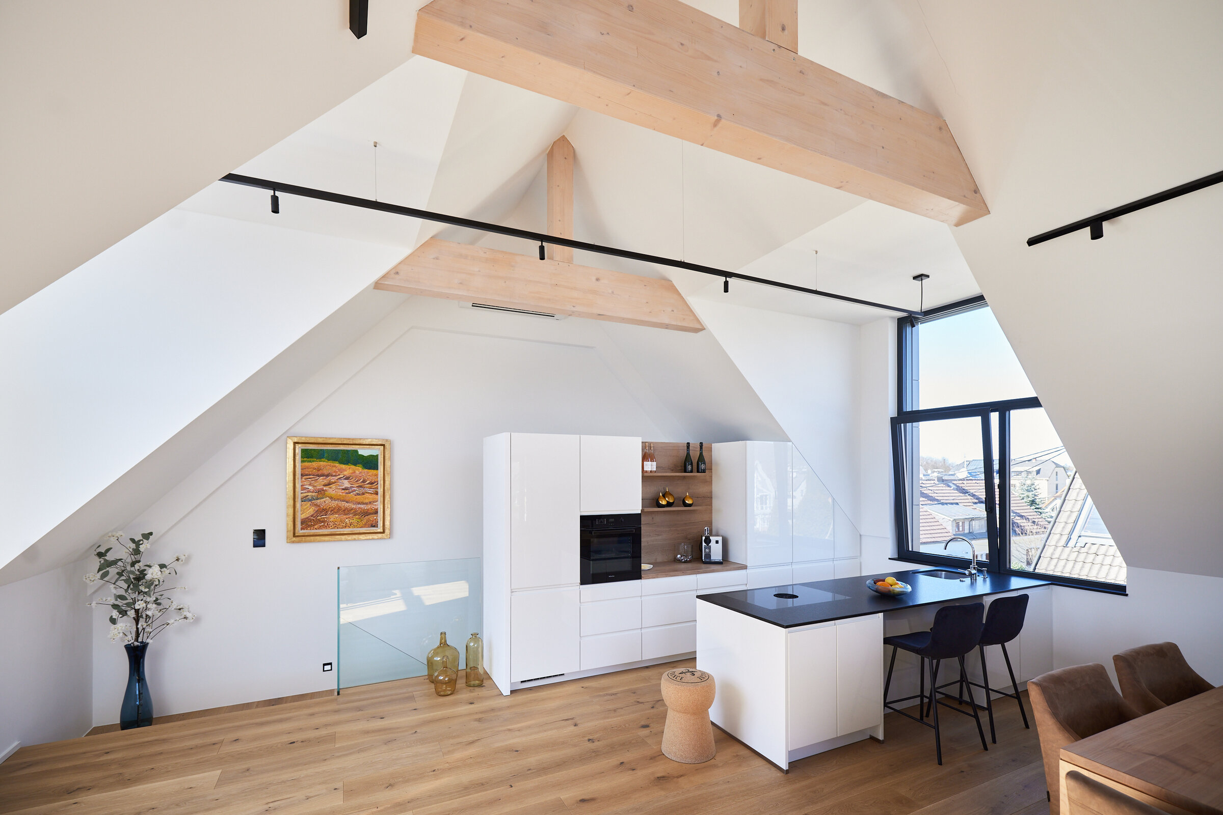 attic living / dining area 