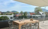Dachterrasse mit Blick auf die Festung