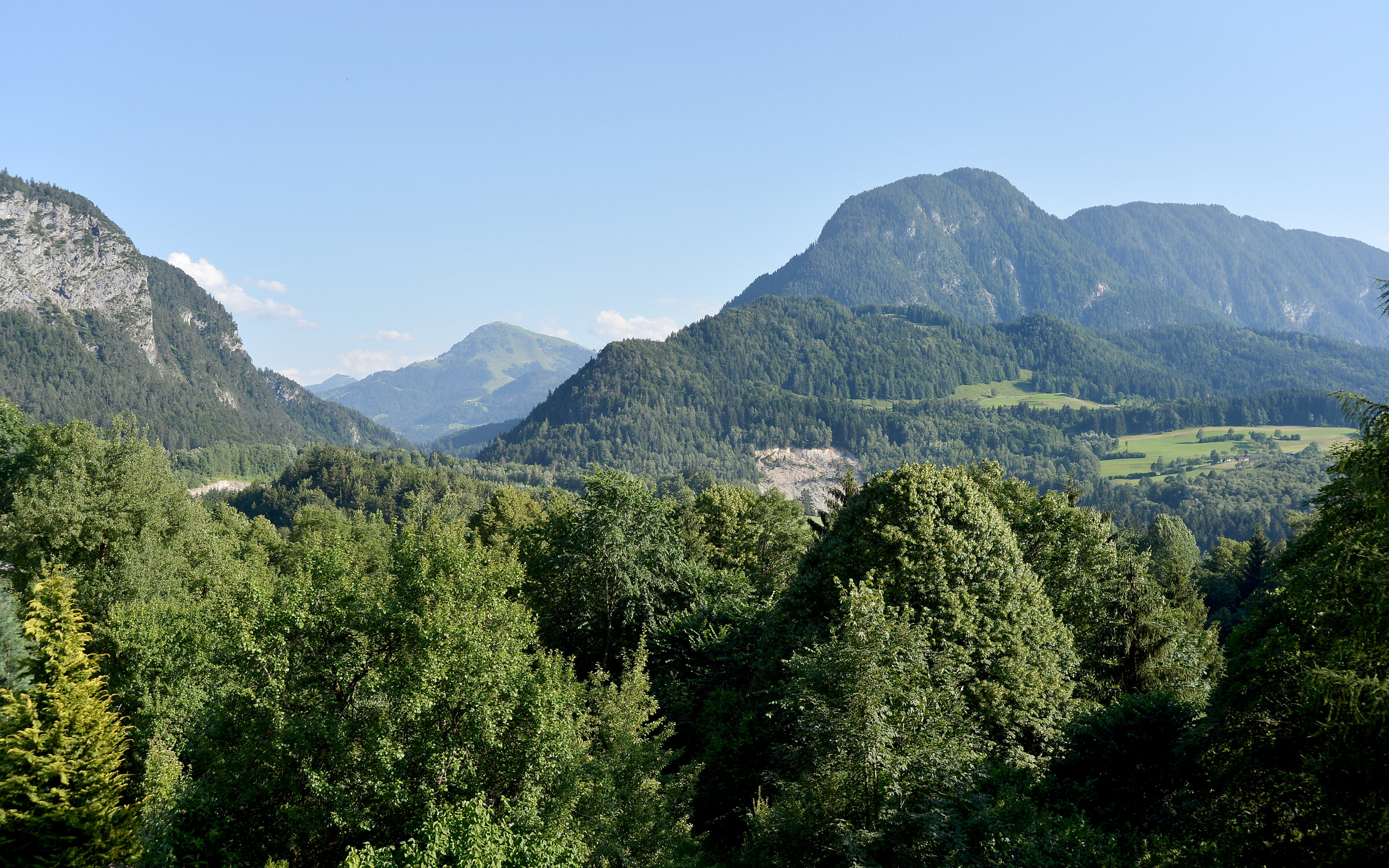 Blick auf Hohe Salve Skigebiet und Pölven