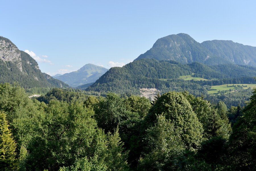 Blick auf Hohe Salve Skigebiet und Pölven