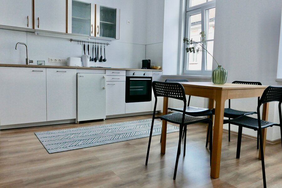 View of the kitchen-diner
