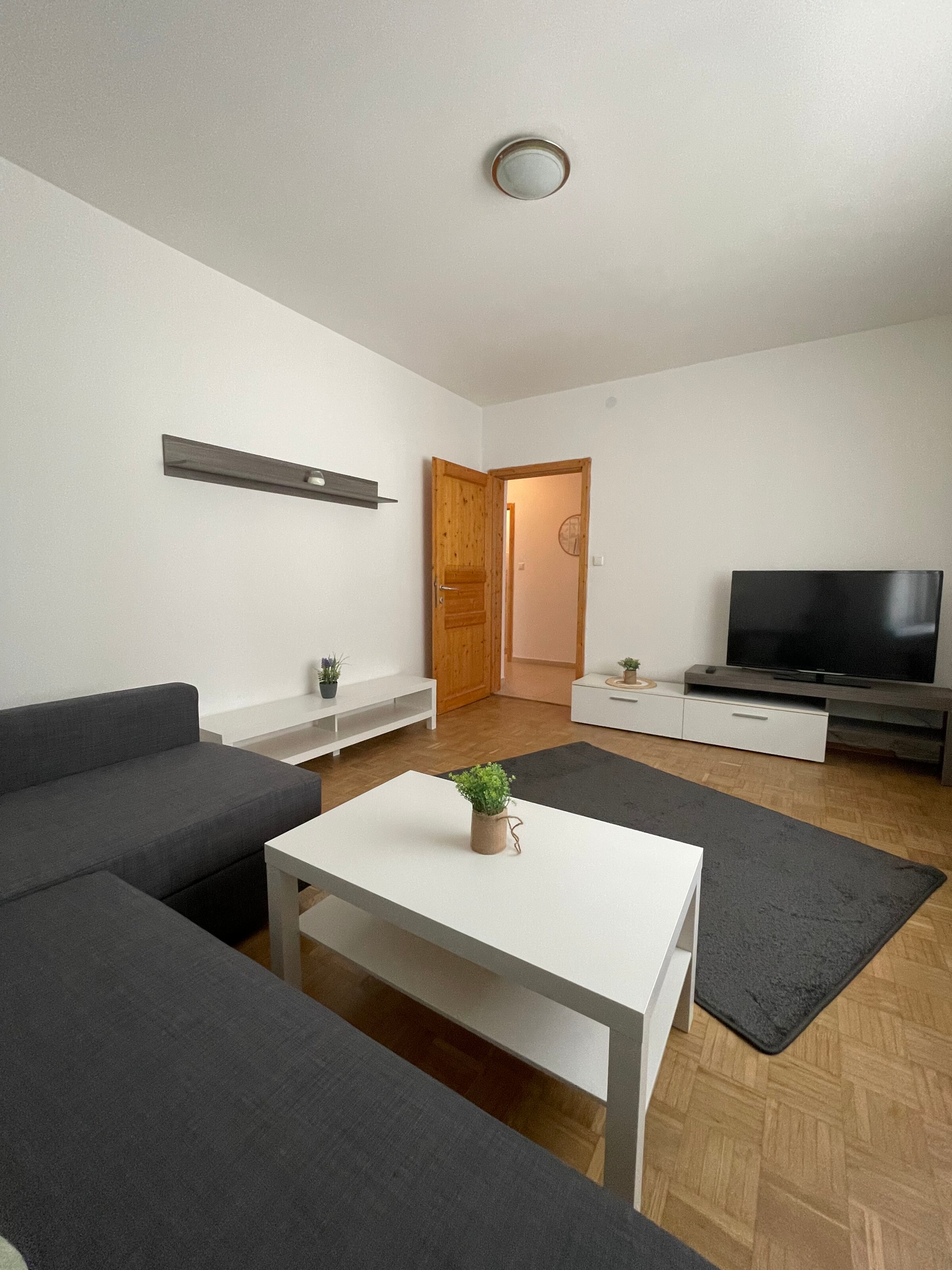 Wohnzimmer mit Ausziehbarer Couch