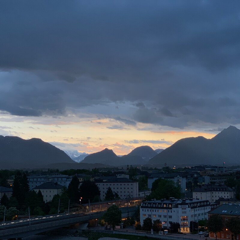 aussicht über die dachterrasse