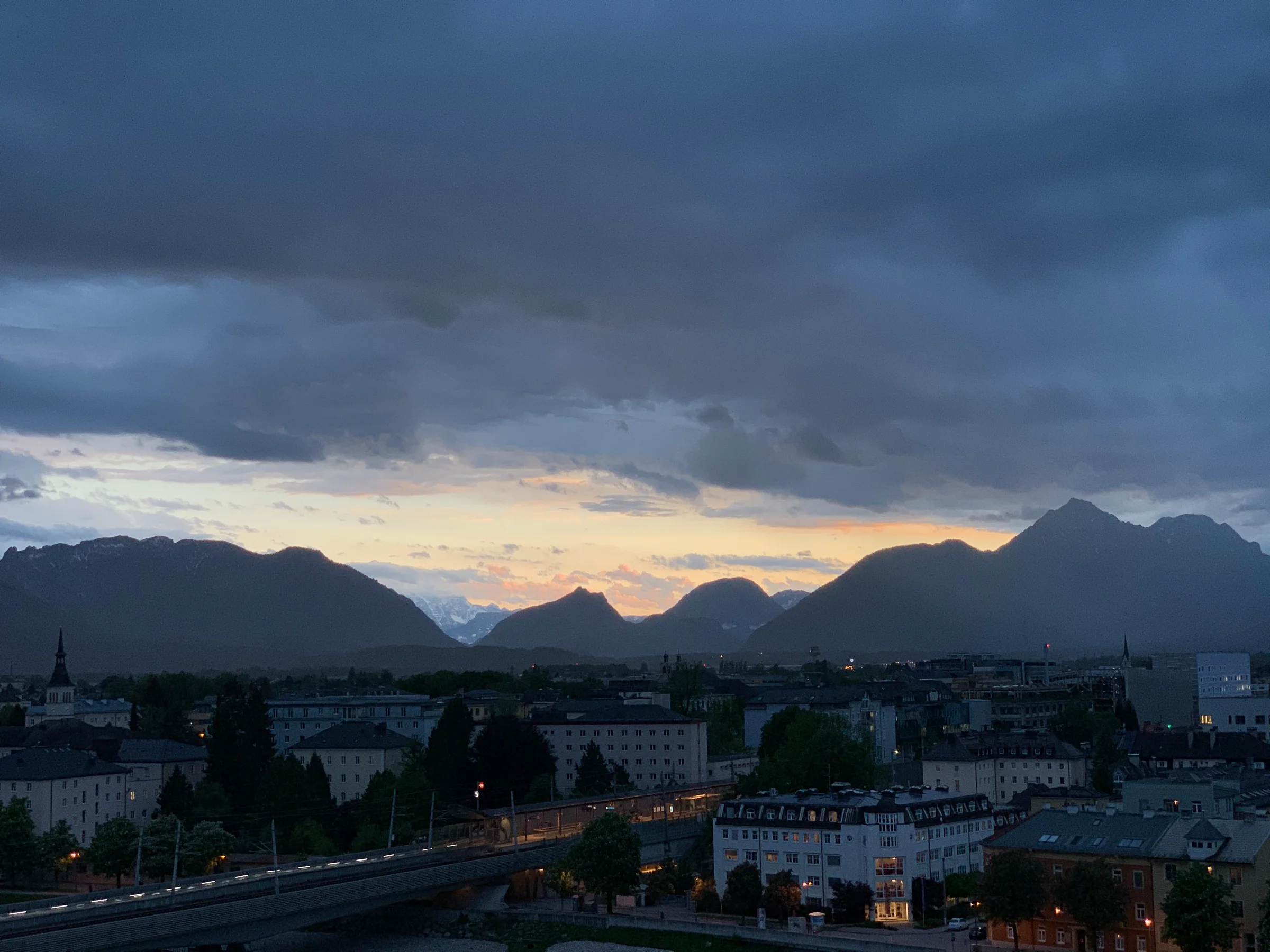 aussicht über die dachterrasse