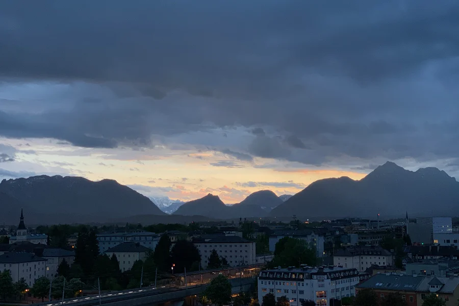 aussicht über die dachterrasse
