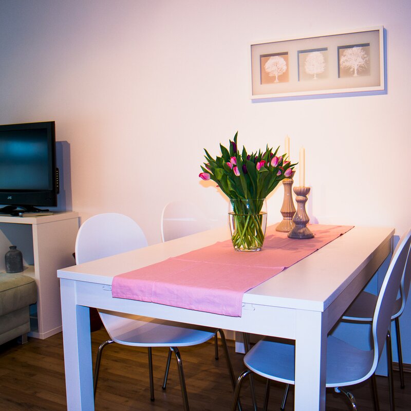 Essgelegenheit im Wohnzimmer