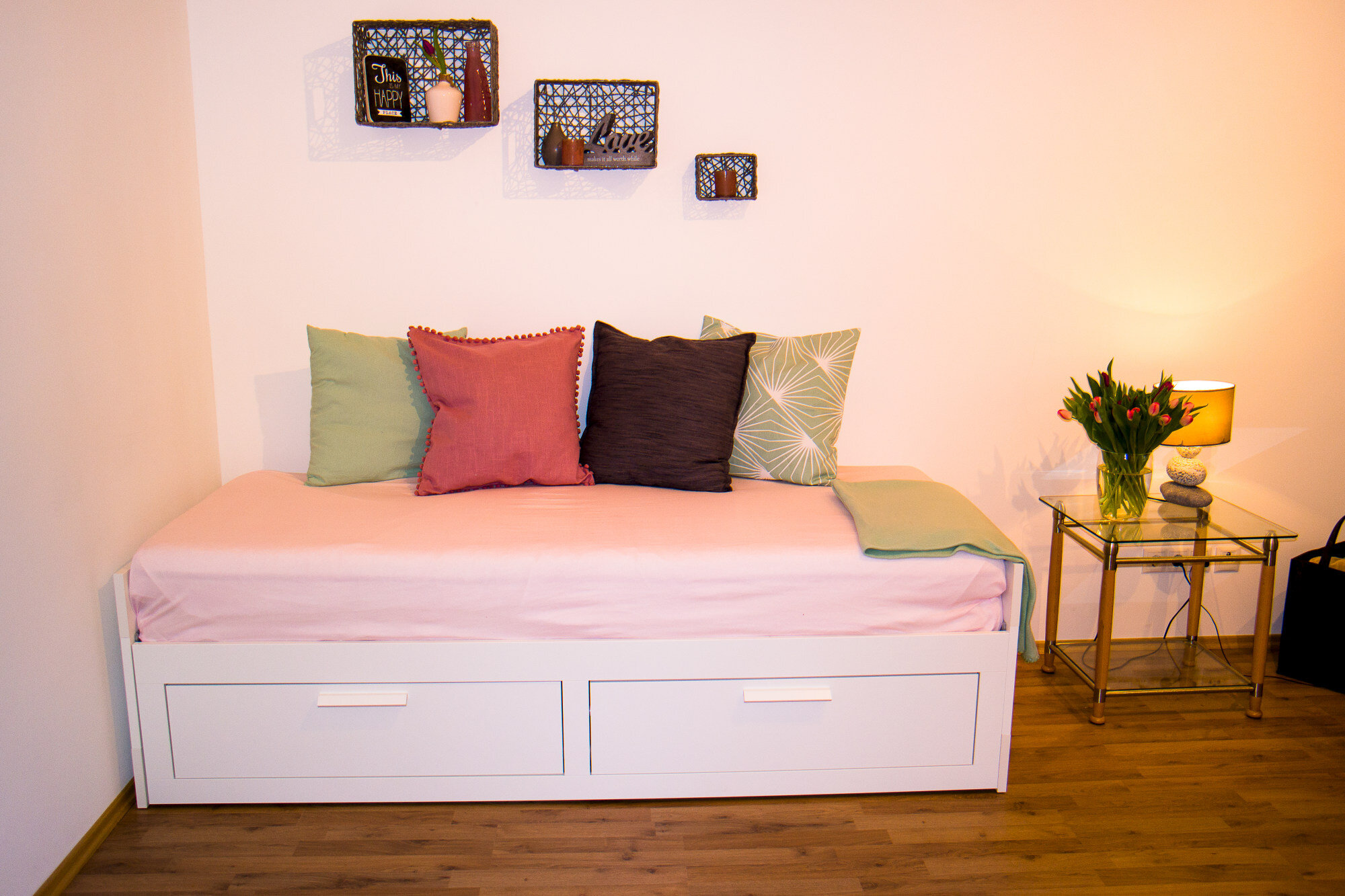 Schlafgelegenheit im Wohnzimmer