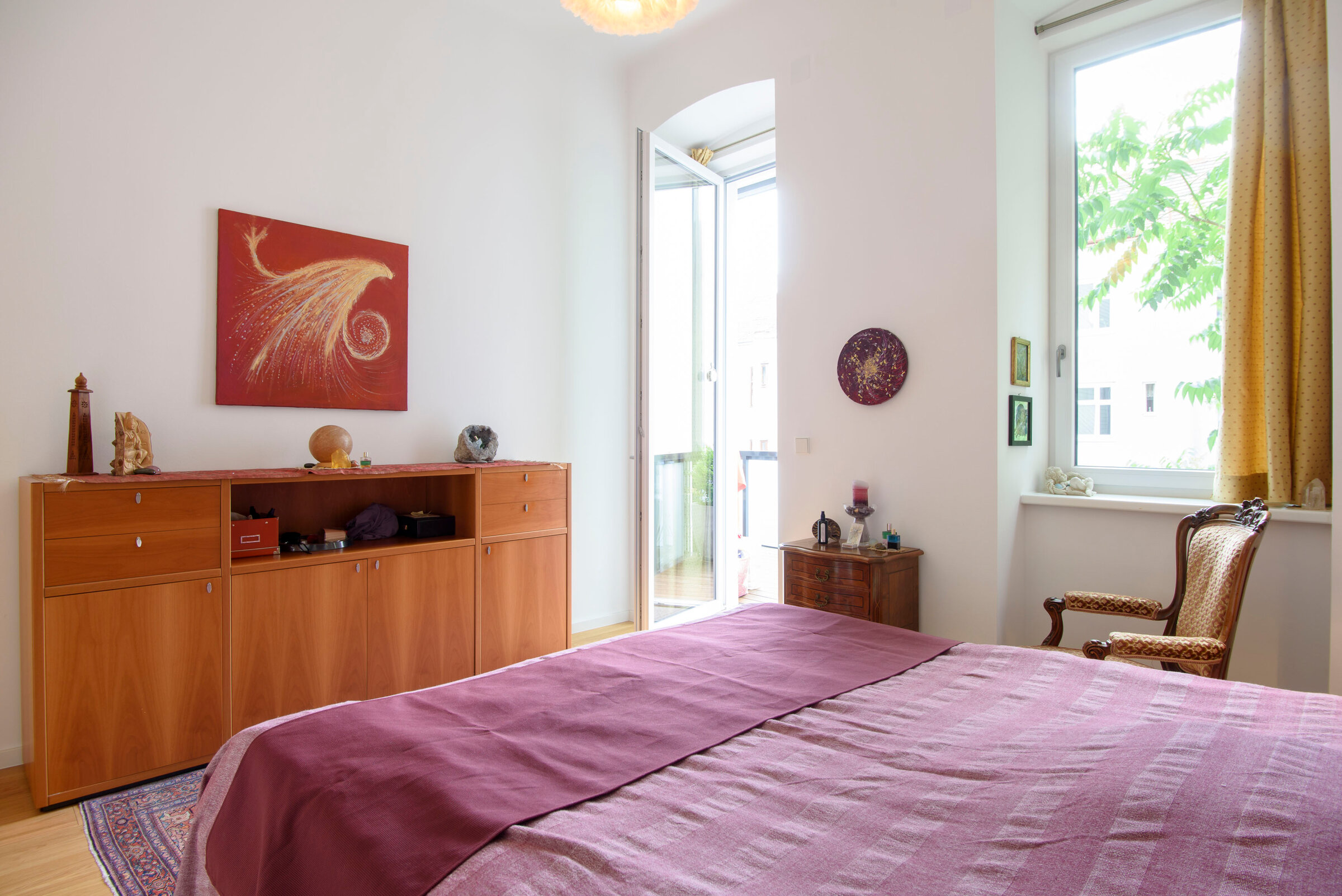 Schlafraum mit Balkonverbindung