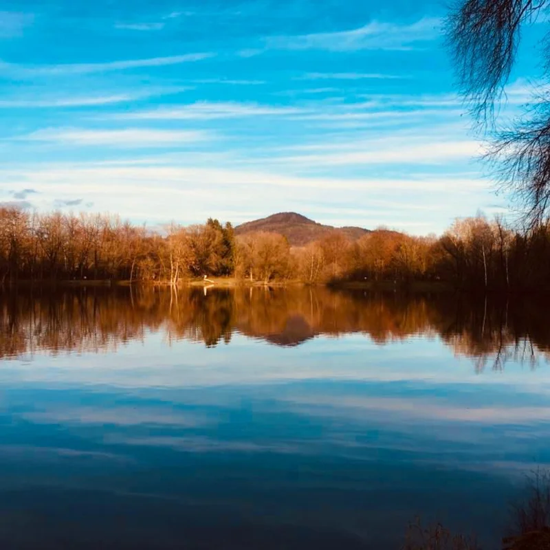 one of the surrounding lakes, 5min walking time