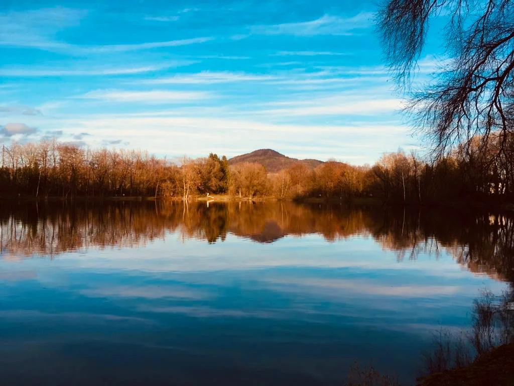 one of the surrounding lakes, 5min walking time