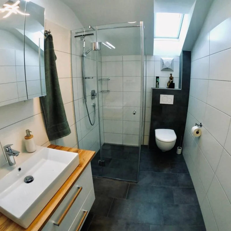 Bathroom with walk-in shower