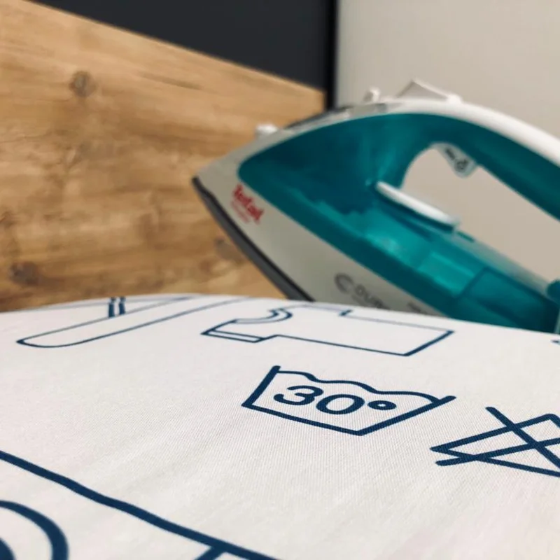 Iron and ironing board