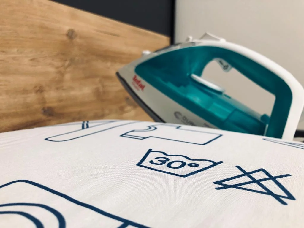 Iron and ironing board