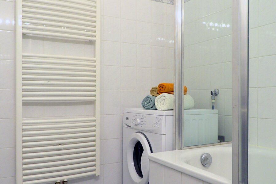 Bad, Waschmaschine, Wanne