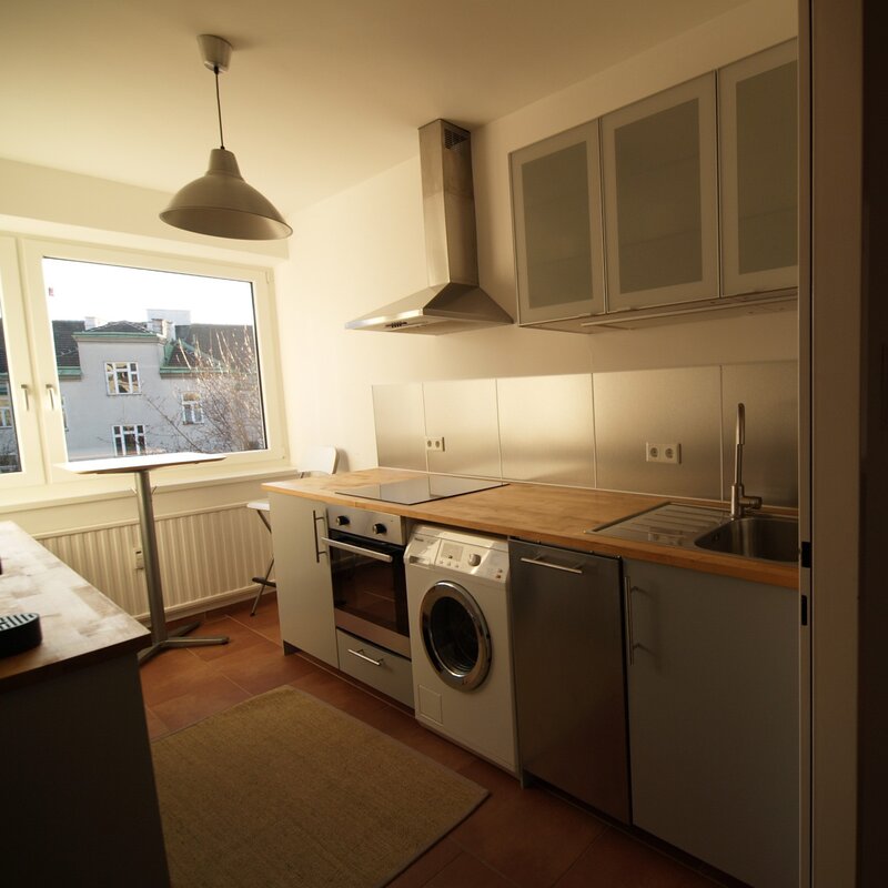 Küche mit Essplatz für 2 Personen