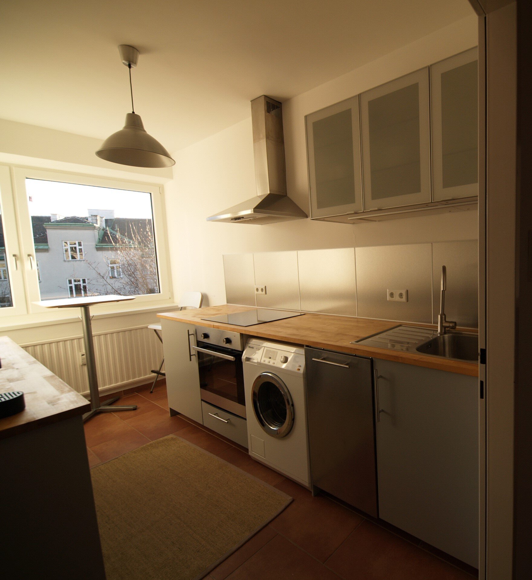 Küche mit Essplatz für 2 Personen