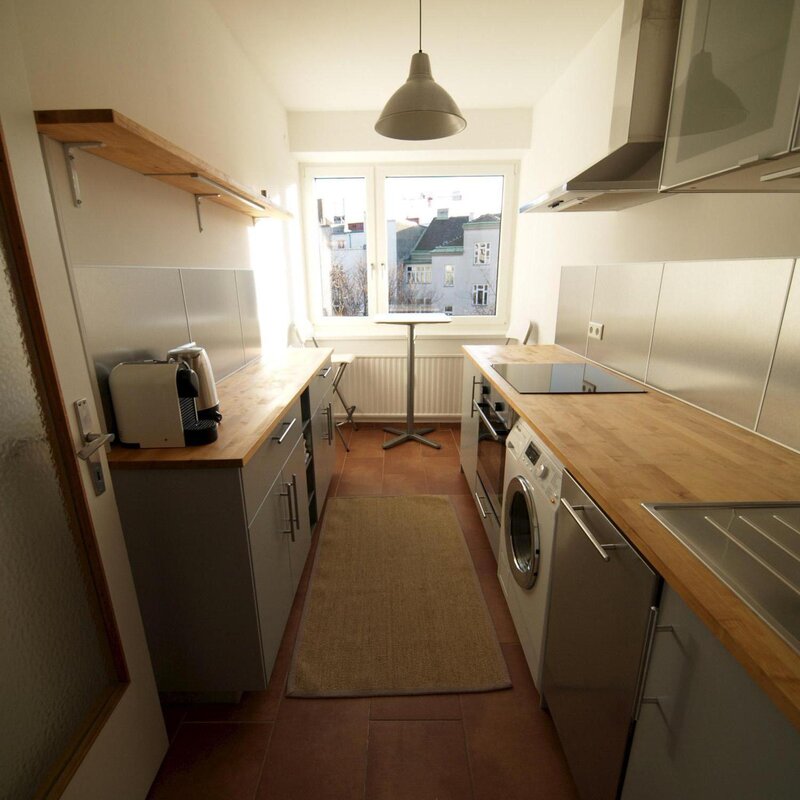 Küche mit Essplatz für 2 Personen